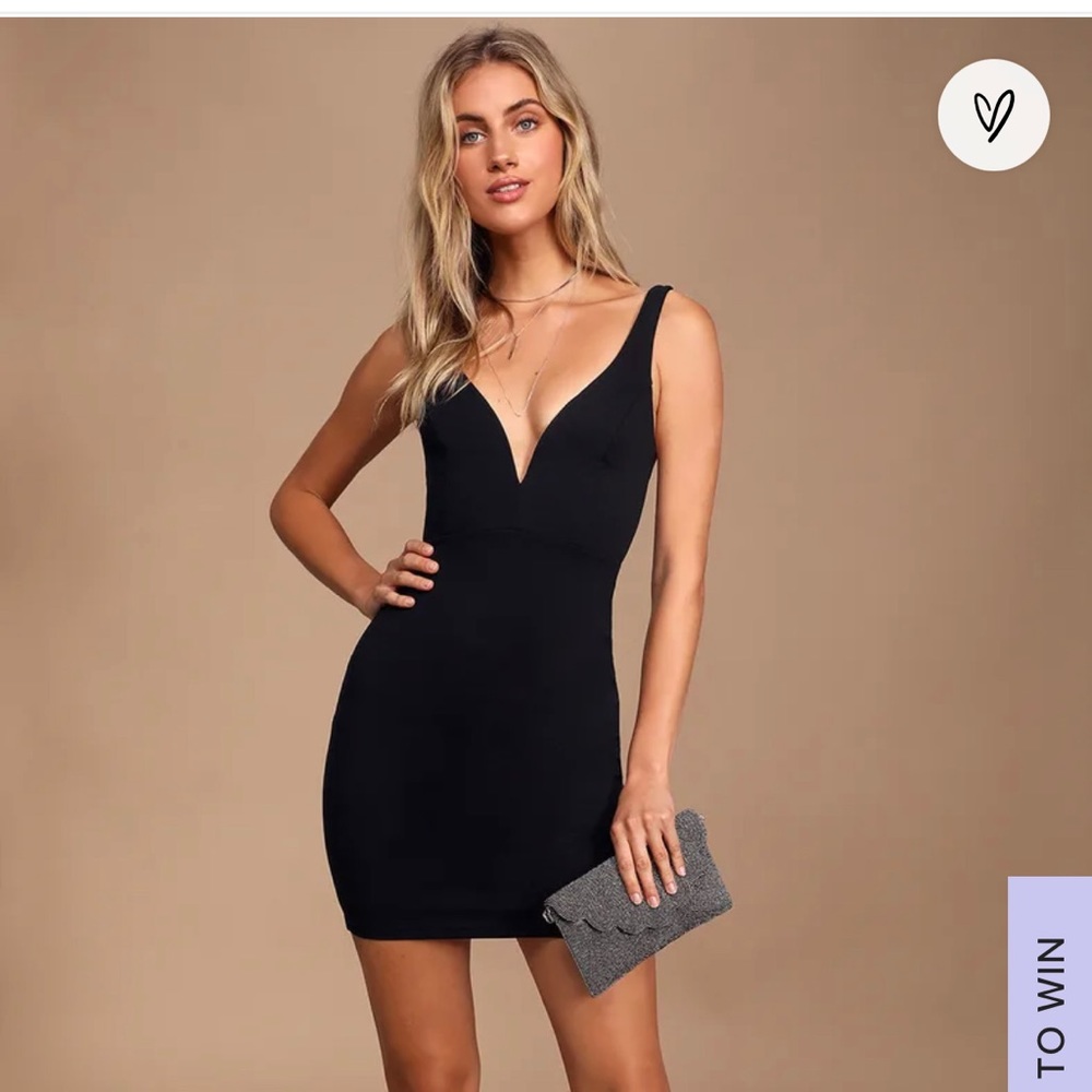 NWT Lulus Black Bodycon Dress LBD